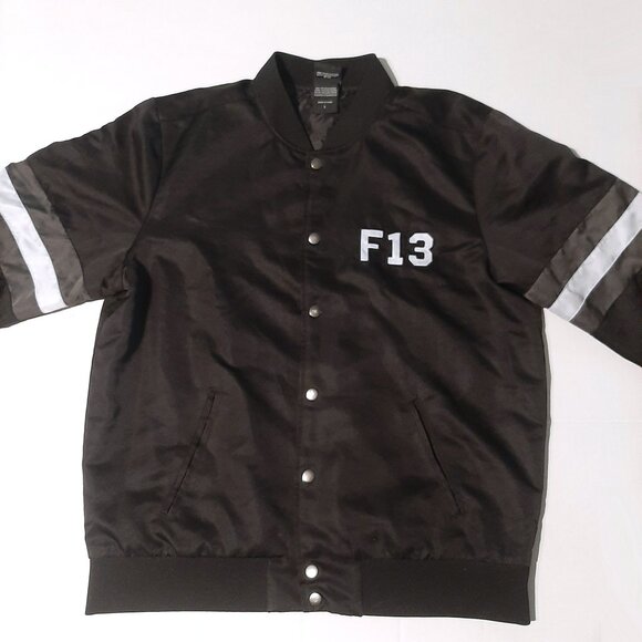 Friday The 13th Jason Voorhees logo F13 Hot Topic Bomber Jacket Large like new - Picture 7 of 13